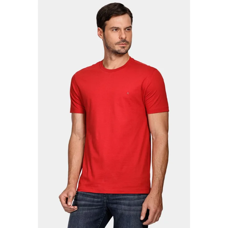 Camiseta Manga Curta Básica Vermelho - G
