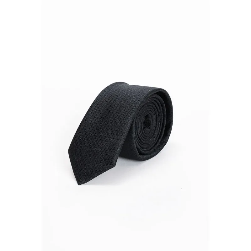 Gravata Com Textura Preto - UN