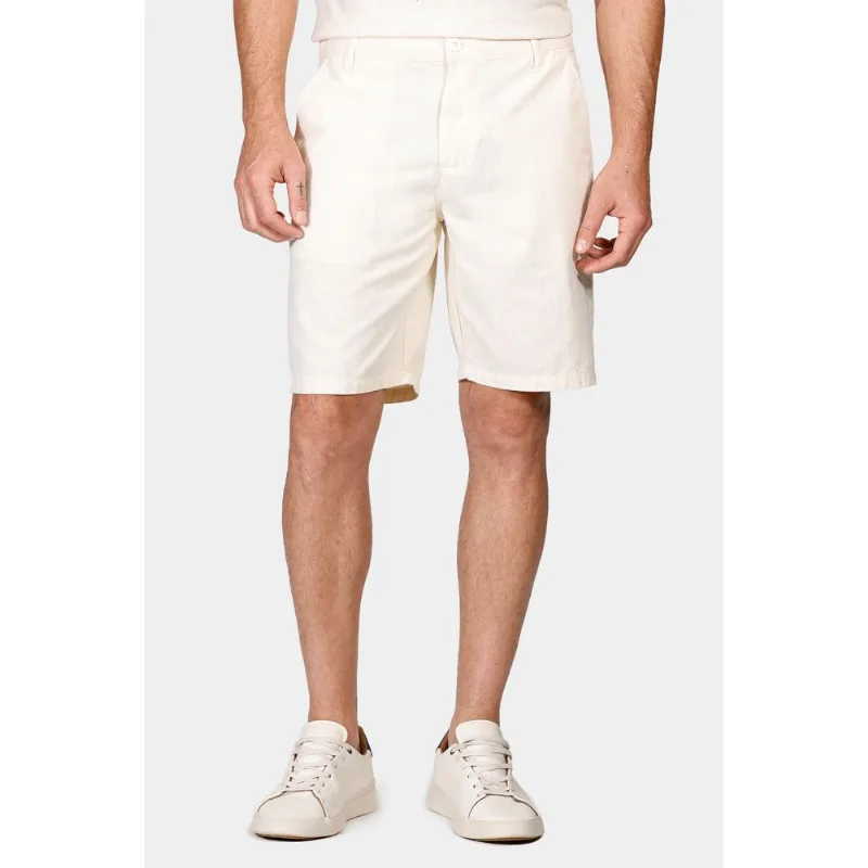 Bermuda Chino Algodão Flamê Colors Amarelo Claro - 46