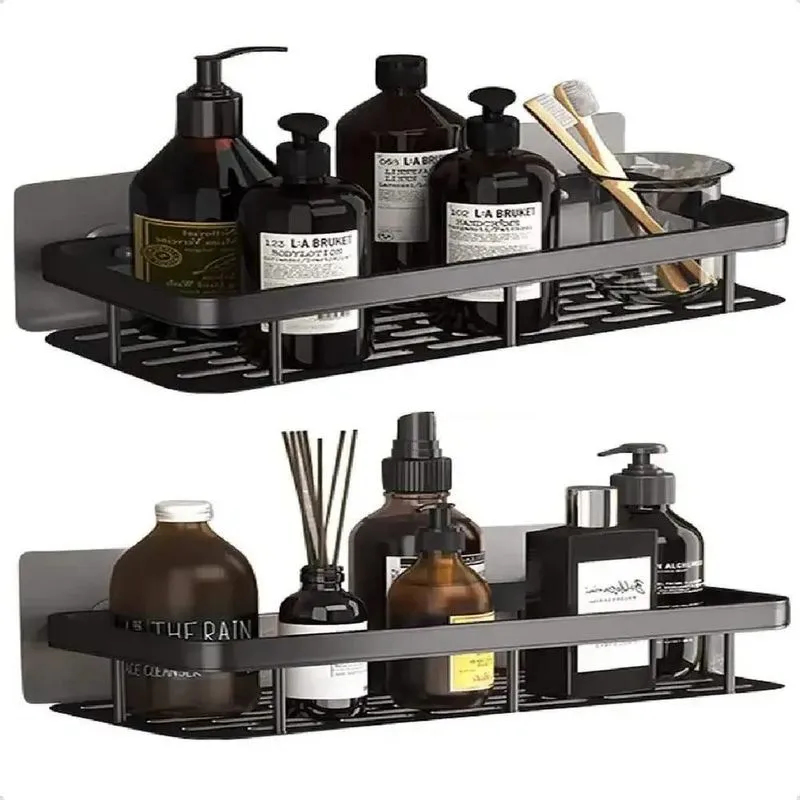 3x Ecomixshop Kit 2 Suporte Shampoo Sabonete Banheiro Adesiv
