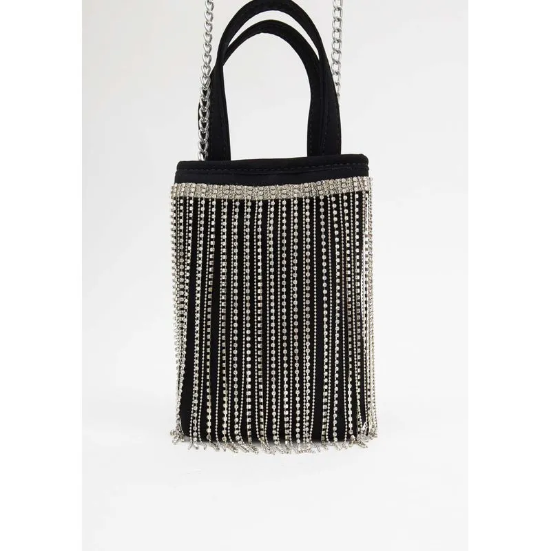 Bolsa Franja de Strass