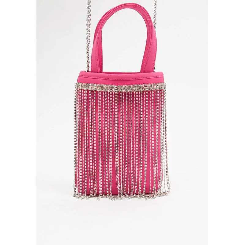 Bolsa Franja de Strass