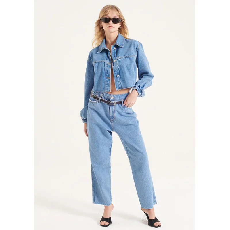Calça Jeans Reta High com Cinto 34