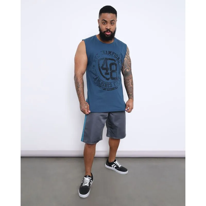 Bermuda Plus Size Masculina Esportiva Cinza 48