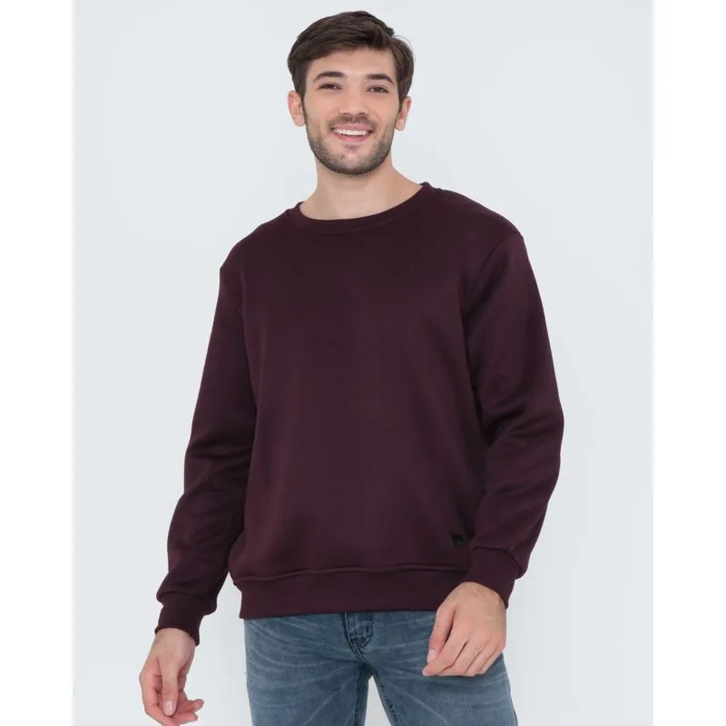 Blusão Moletom Masculino Liso Vinho G