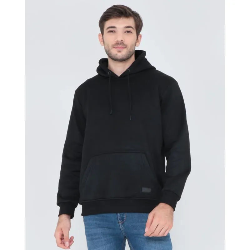 Blusão Moletom Masculino Com Capuz Liso Preto M