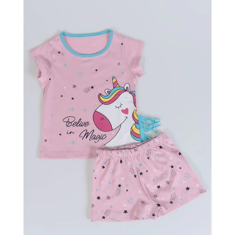 Pijama Bebê Estampa Unicórnio Rosa Claro 2