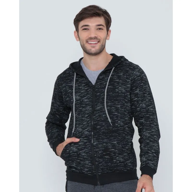 Casaco Moletom Masculino Com Capuz Preto P
