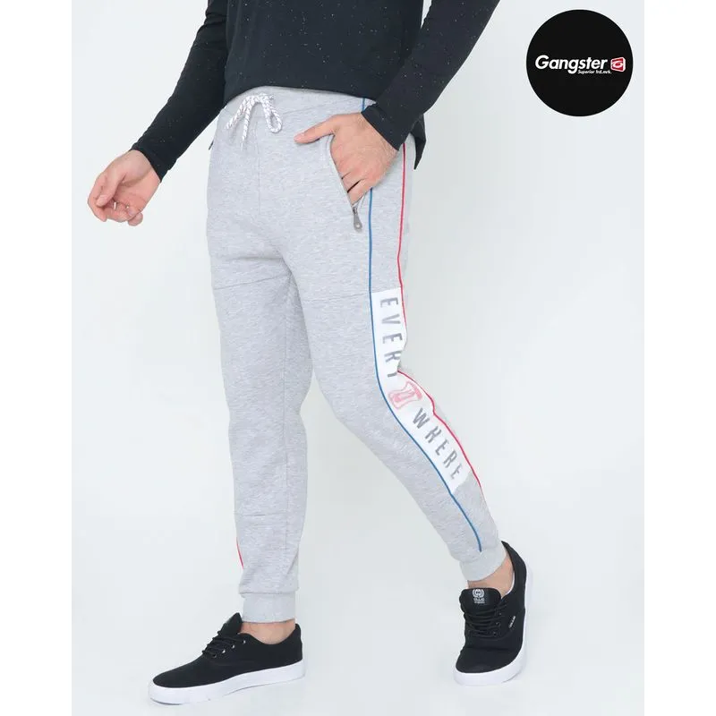 Calça Masculina De Moletom Gangster Cinza Claro GG