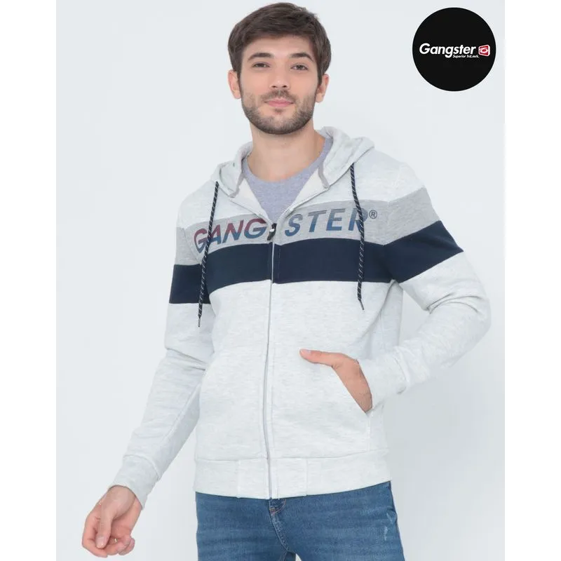 Casaco Masculino De Moletom Gangster Cinza Claro G