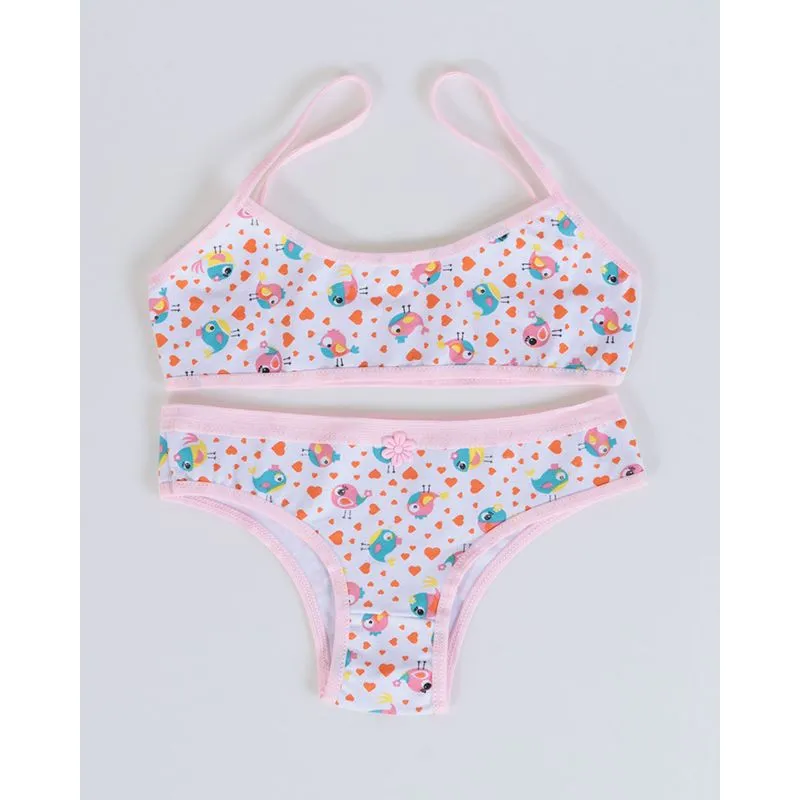 Conjunto Lingerie Juvenil Rosa Claro M