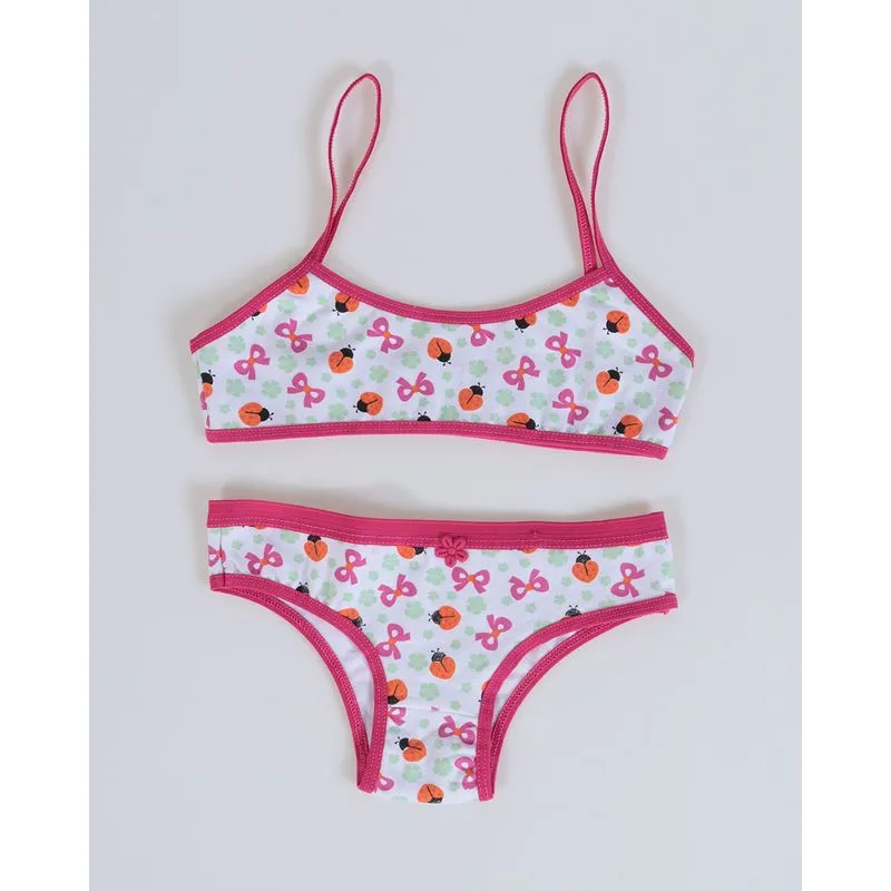 Conjunto Lingerie Juvenil Rosa Pink M
