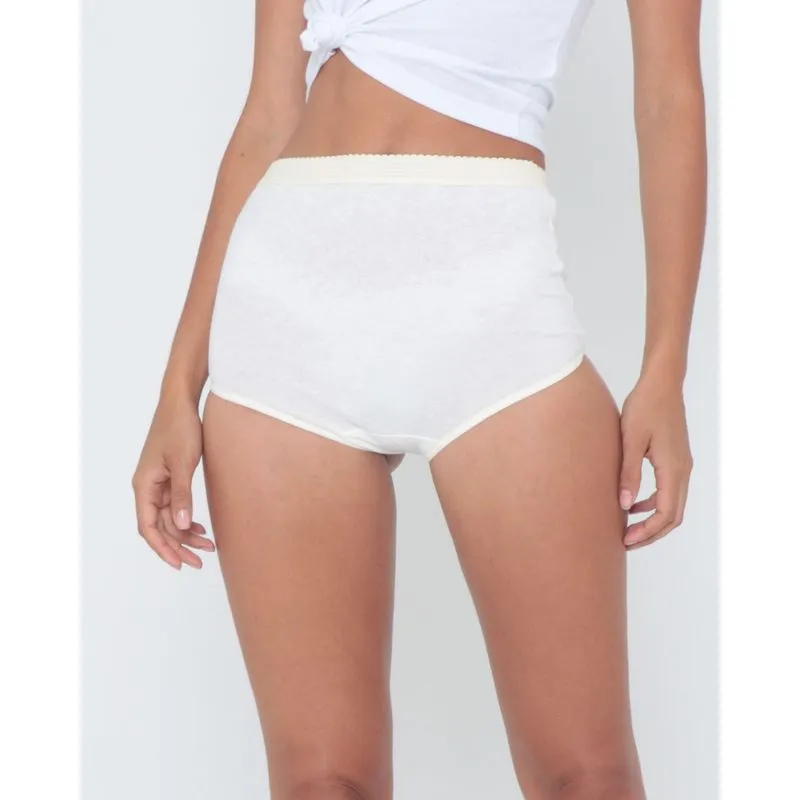 Calcinha Avulsa Alta Lisa Off White P