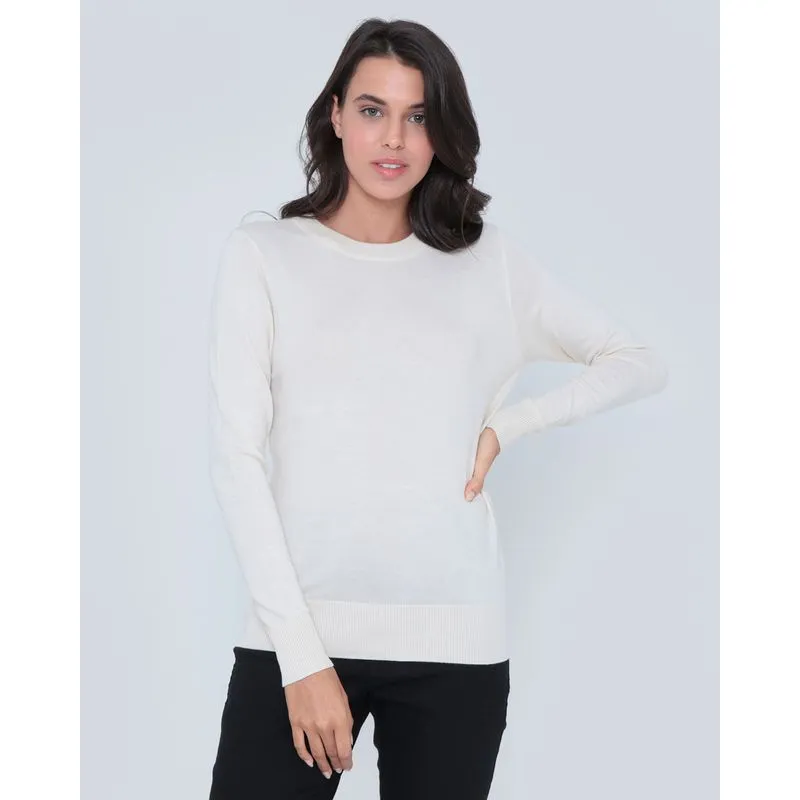 Suéter Feminino Liso Tricô Off White GG