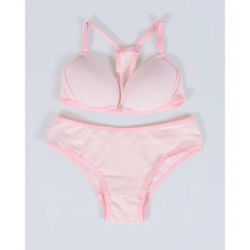 Conjunto Lingerie Juvenil Bojo Nadador Rosa Claro 12