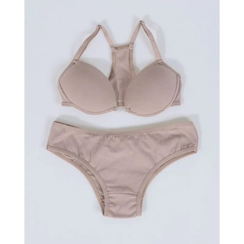 Conjunto Lingerie Juvenil Bojo Nadador Bege 14