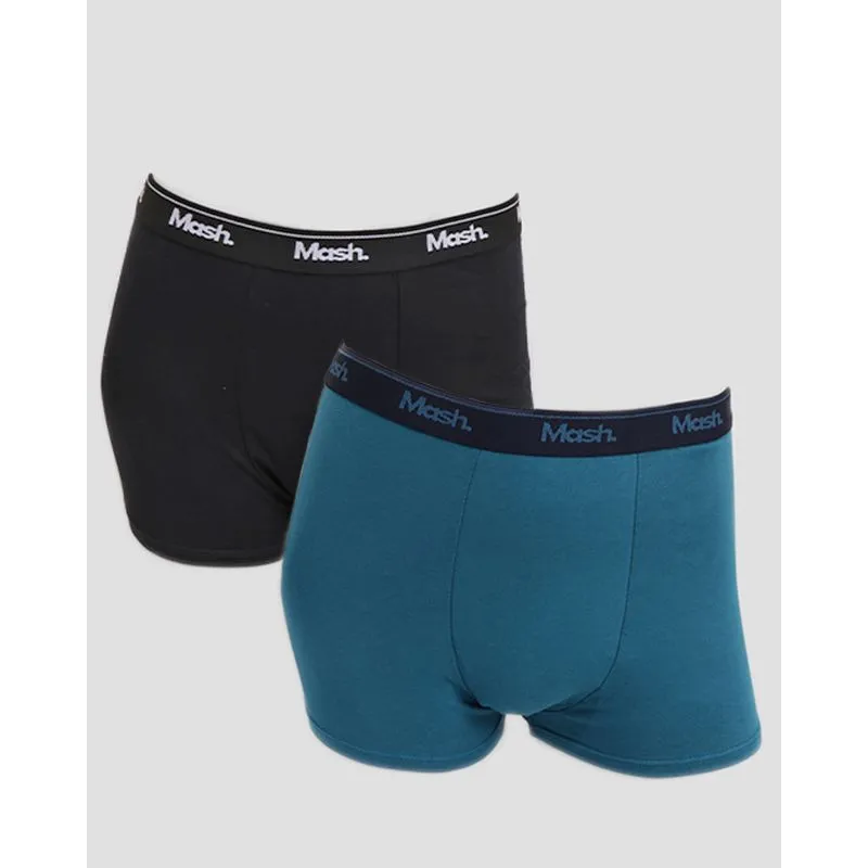 Kit 2 Cuecas Masculina Boxer Mash Azul e Preta GG