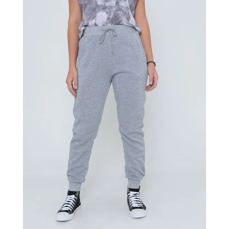 Calça Moletom Feminina Jogger Cinza GG