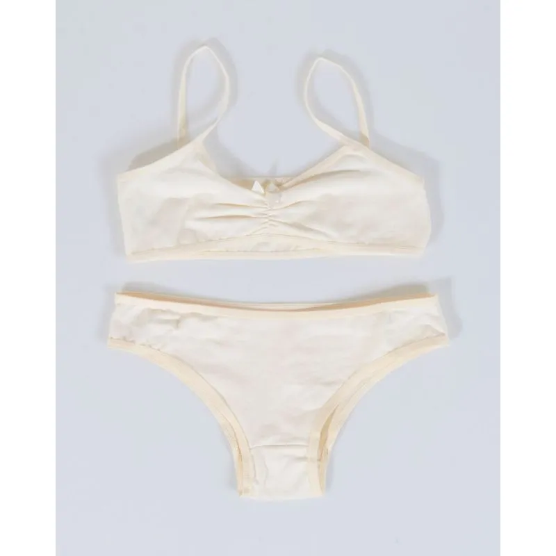 Conjunto Lingerie Juvenil Básico Amarelo Claro 14