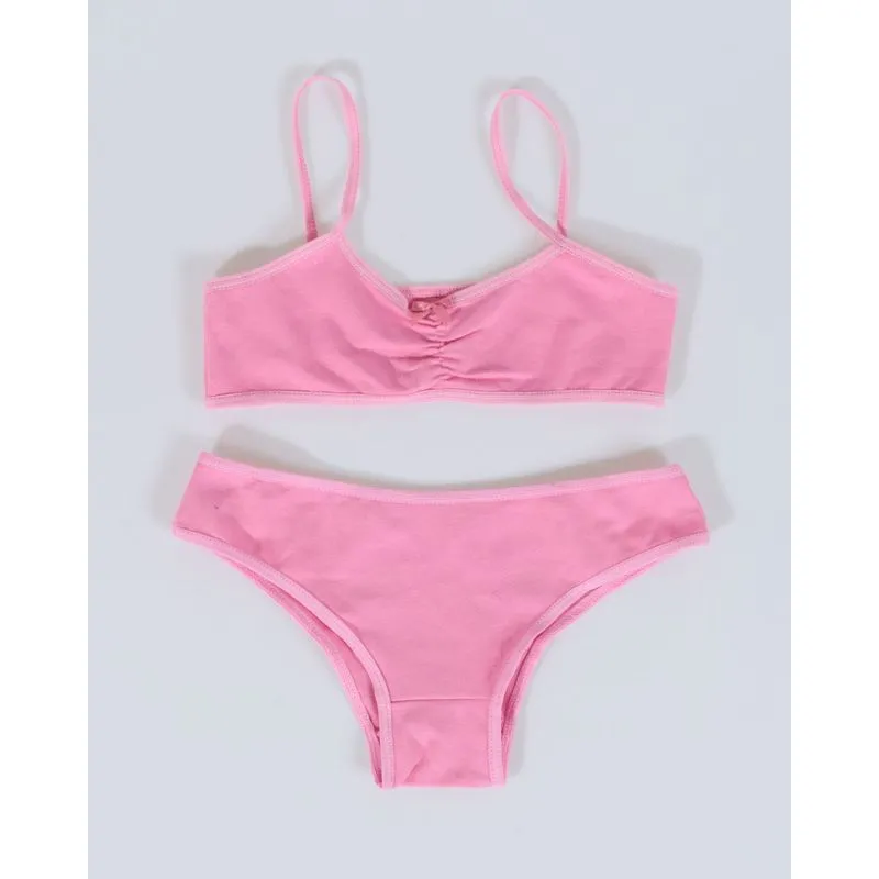 Conjunto Lingerie Juvenil Básico Rosa Claro 12