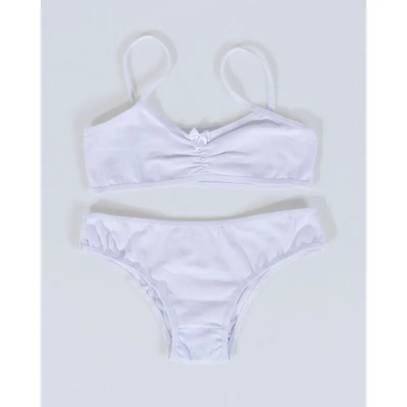Conjunto Lingerie Juvenil Básico Branco 10