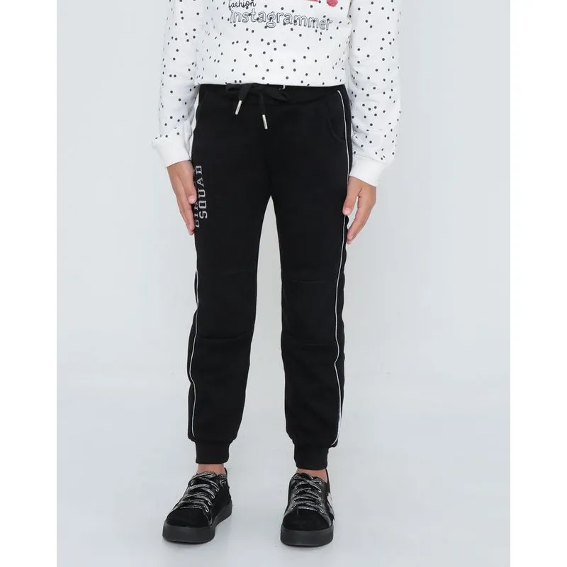 Calça Moletom Infantil Preta 10