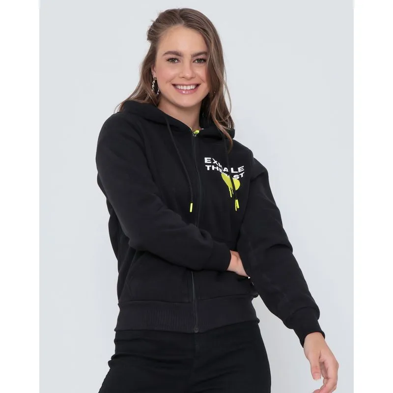 Casaco Moletom Feminino Estampa Neon Preto M