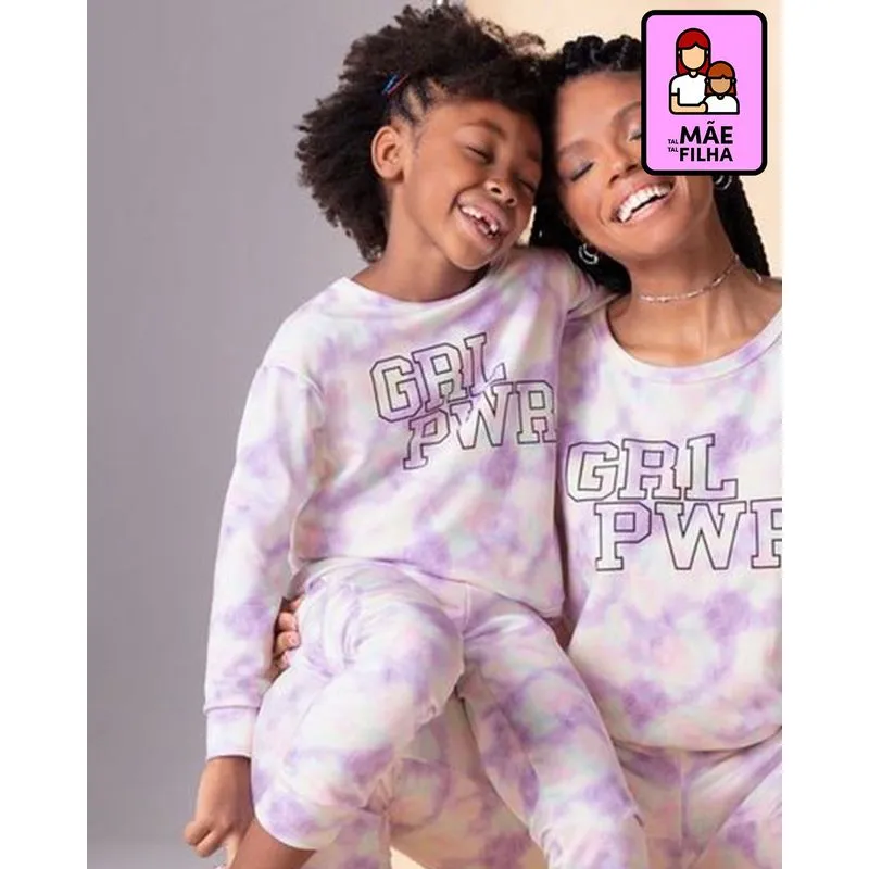 Blusa Moletom Infantil Tie Dye Lilás 6