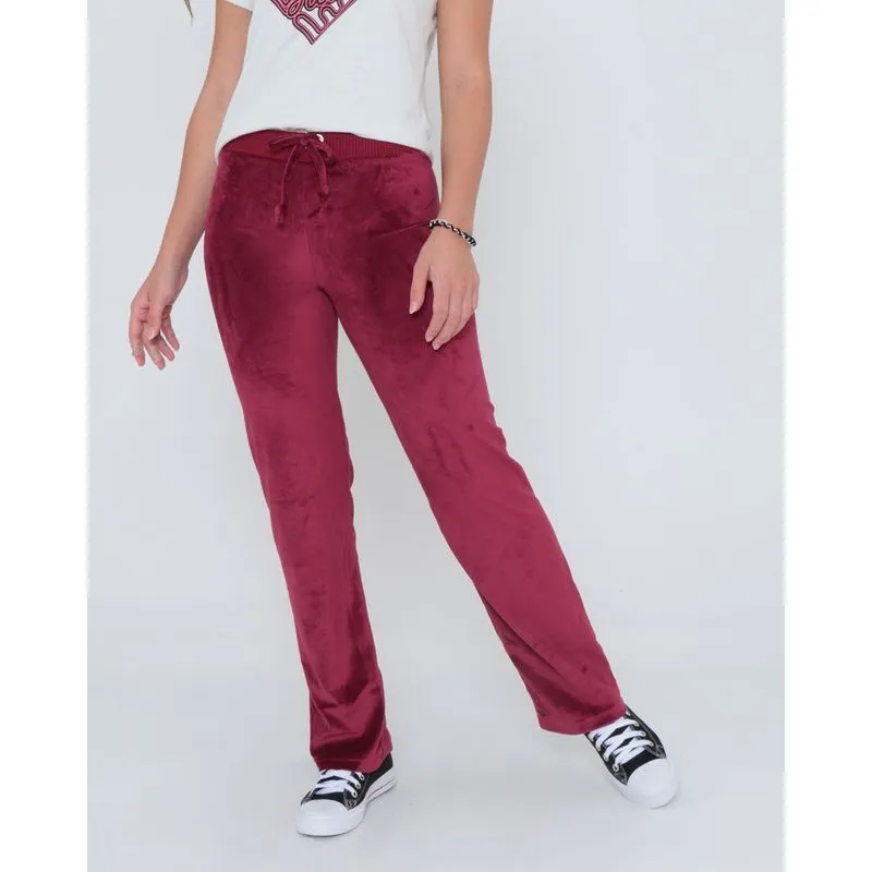 Calça Fitness Feminina Plush Básica Vinho G