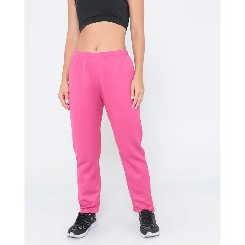 Calça Fitness Moletom Básica Rosa M