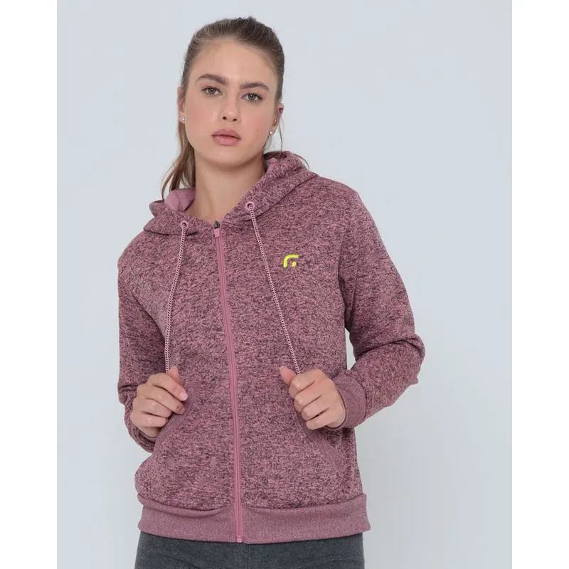 Casaco Moletom Feminino Fitness Capuz Rosa G