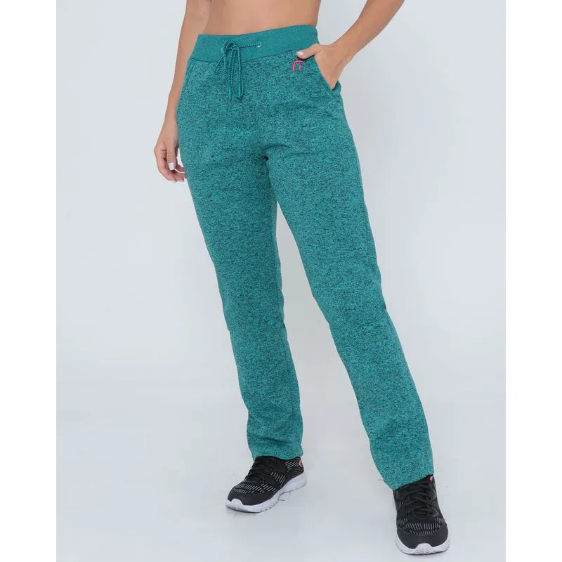 Calça Moletom Feminina Fitness Verde G