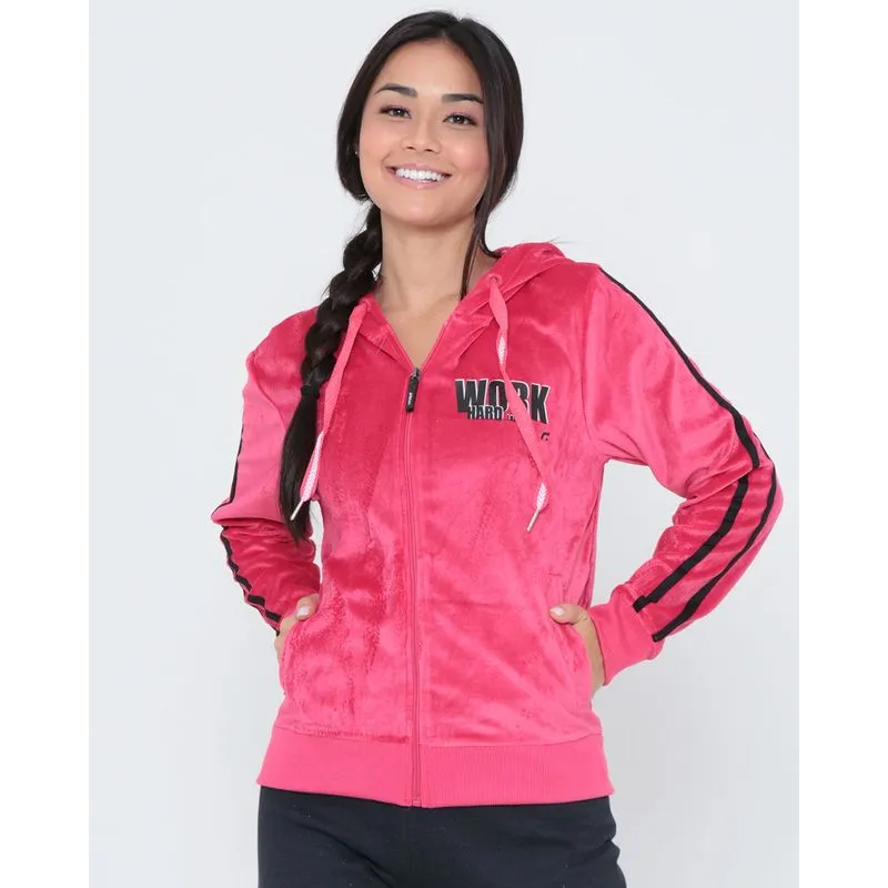 Casaco Plush Feminino Fitness Rosa G