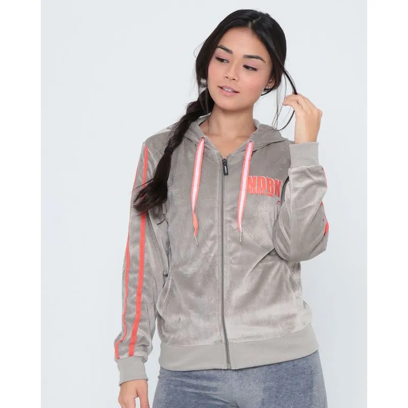 Casaco Plush Feminino Fitness Bege P