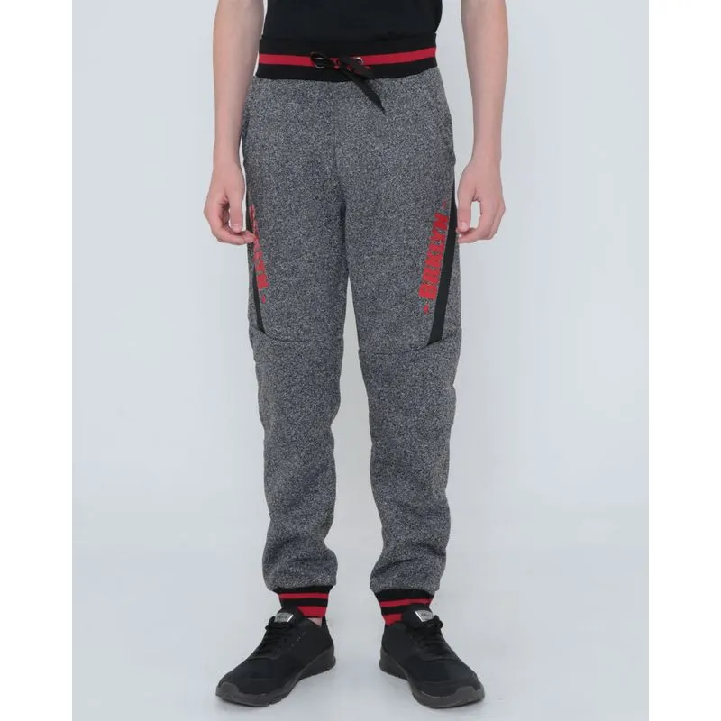 Calça Moletom Juvenil Jogger Mescla Cinza Escuro 14