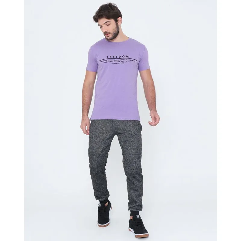 Calça Moletom Masculina Jogger Mescla Cinza Escuro G