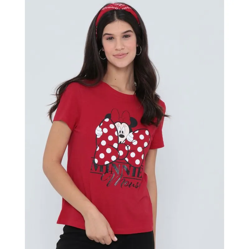 Blusa Minnie Mouse Disney Vermelha G