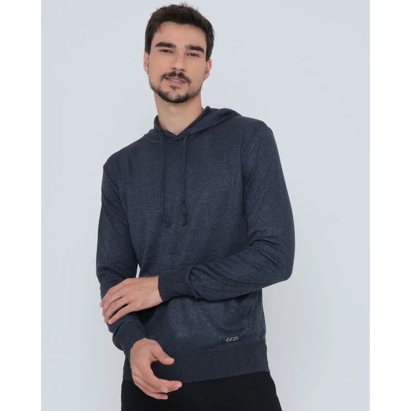 Camiseta Com Capuz Tricô Azul Marinho M