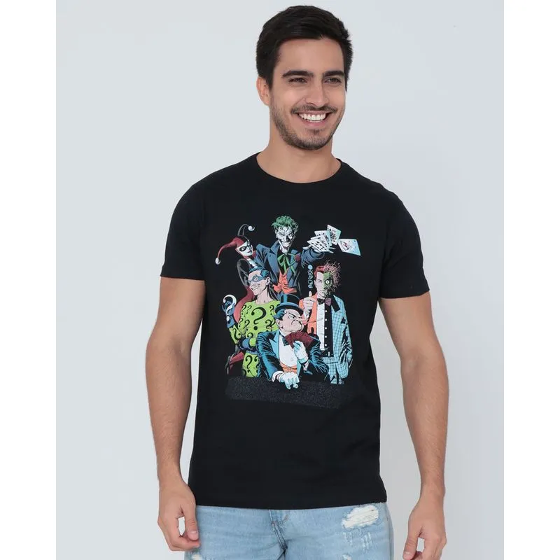 Camiseta Coringa Liga da Justiça Preta M