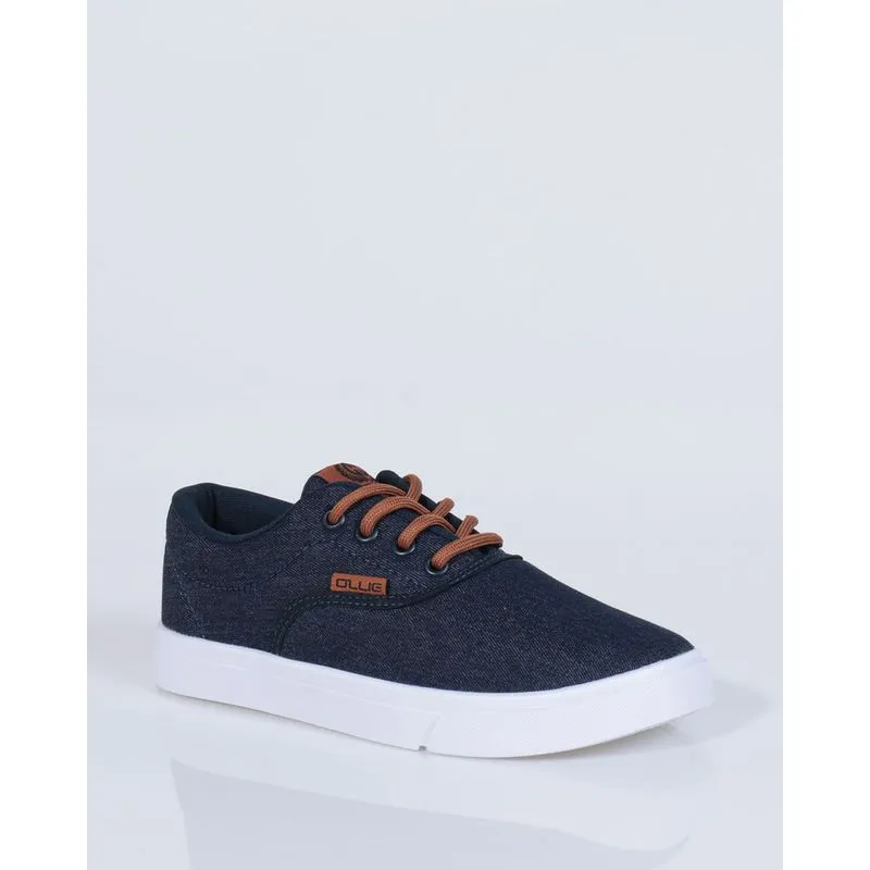 Tênis Infantil Casual Jeans Ollie Azul Escuro 28