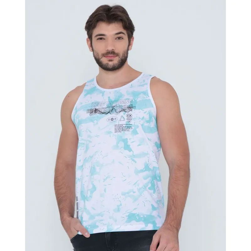 Regata Masculina Estampa Urban Branca P
