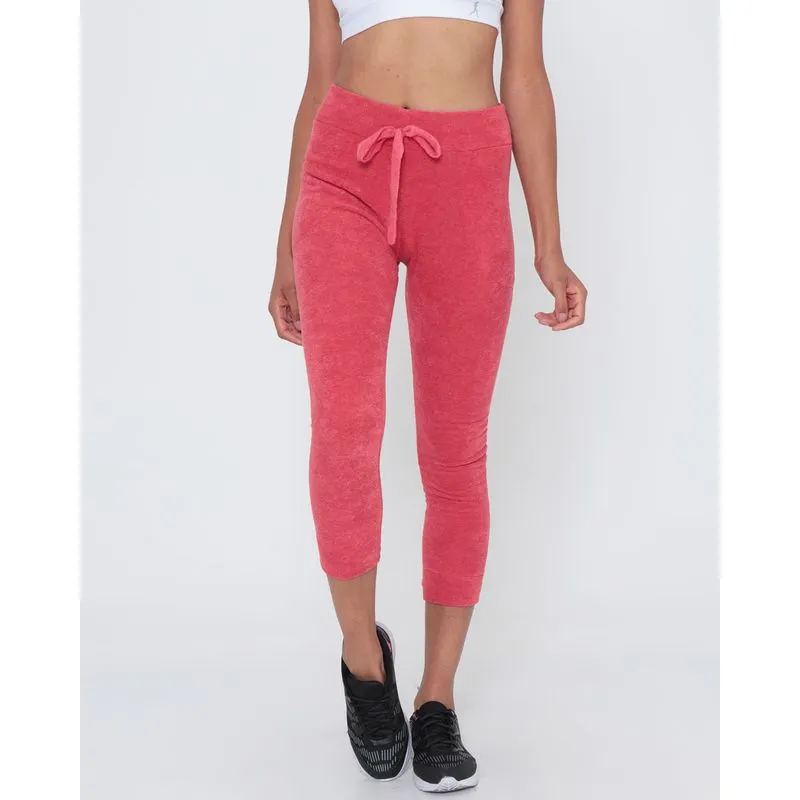 Calça Feminina Fitness Bouclê Vermelha G