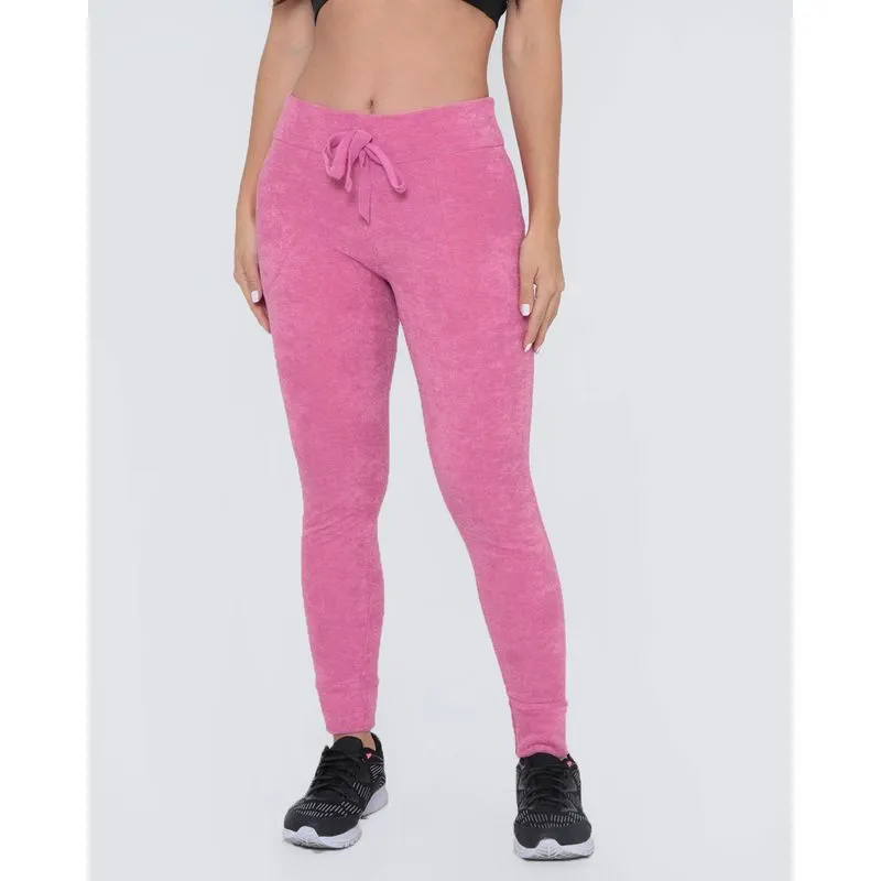 Calça Feminina Fitness Bouclê Rosa M
