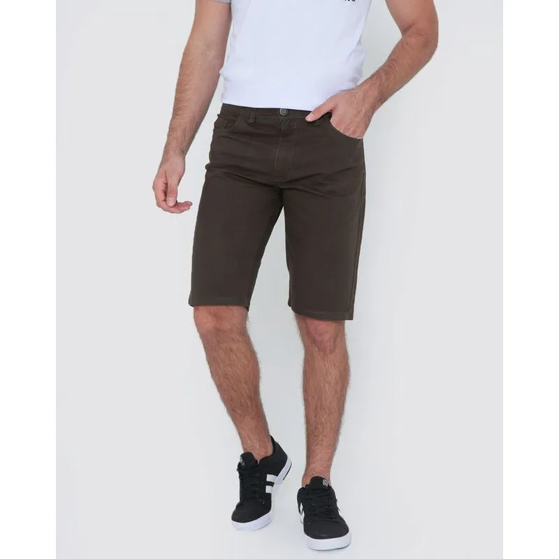 Bermuda Sarja Masculina Básica Verde Militar 46