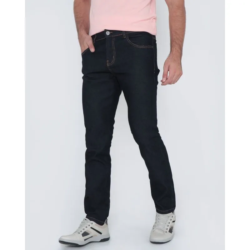 Calça Jeans Masculina Reta Tradicional Azul Escuro 38