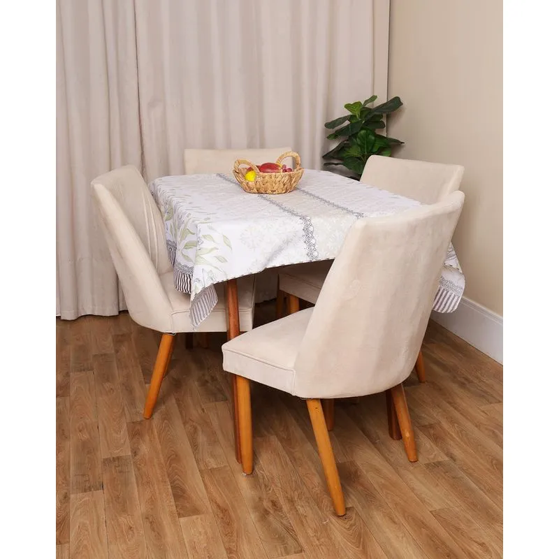 Toalha Mesa Quadrada 140cm x 140cm Estampado Verde UN