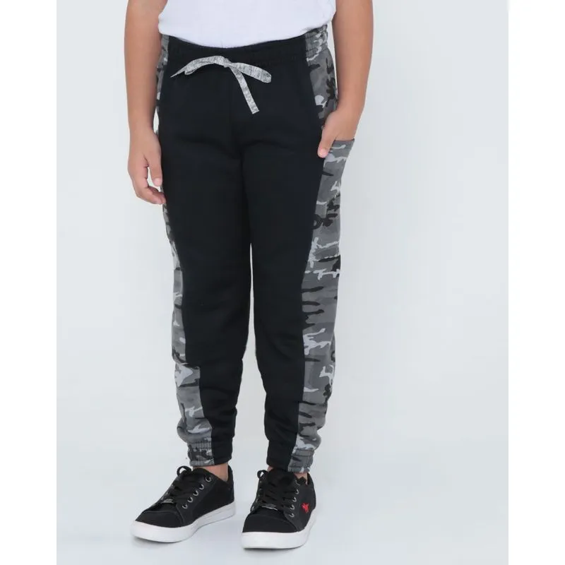 Calça Moletom Infantil Jogger Street Preta 4