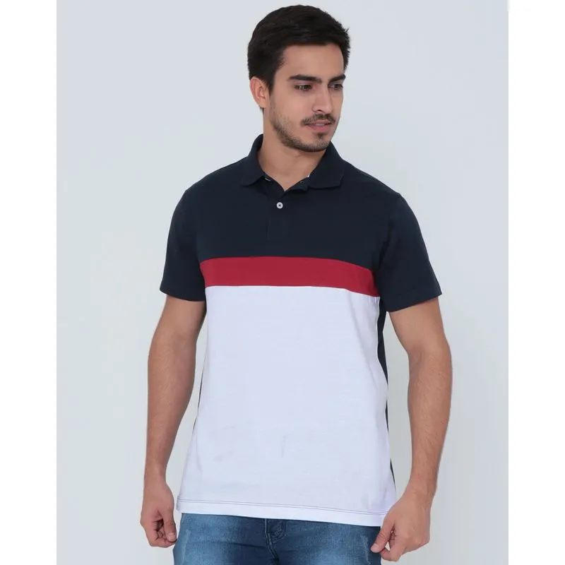 Polo Masculina Multicor Azul Marinho G