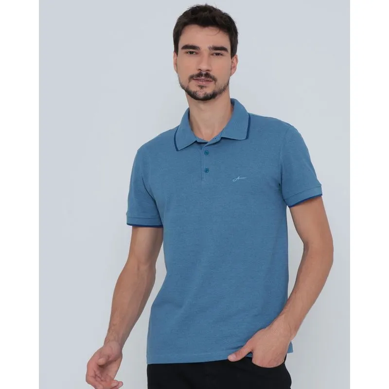 Polo Masculina Azul GG