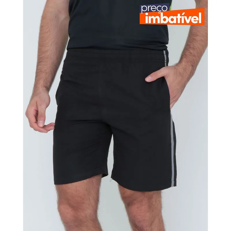 Bermuda Masculina De Microfibra Esportiva Preta G
